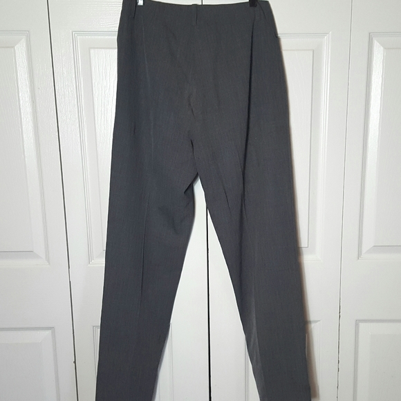 Lauren Virgin Wool Blend Faux Leather Trim Pants - Picture 6 of 7